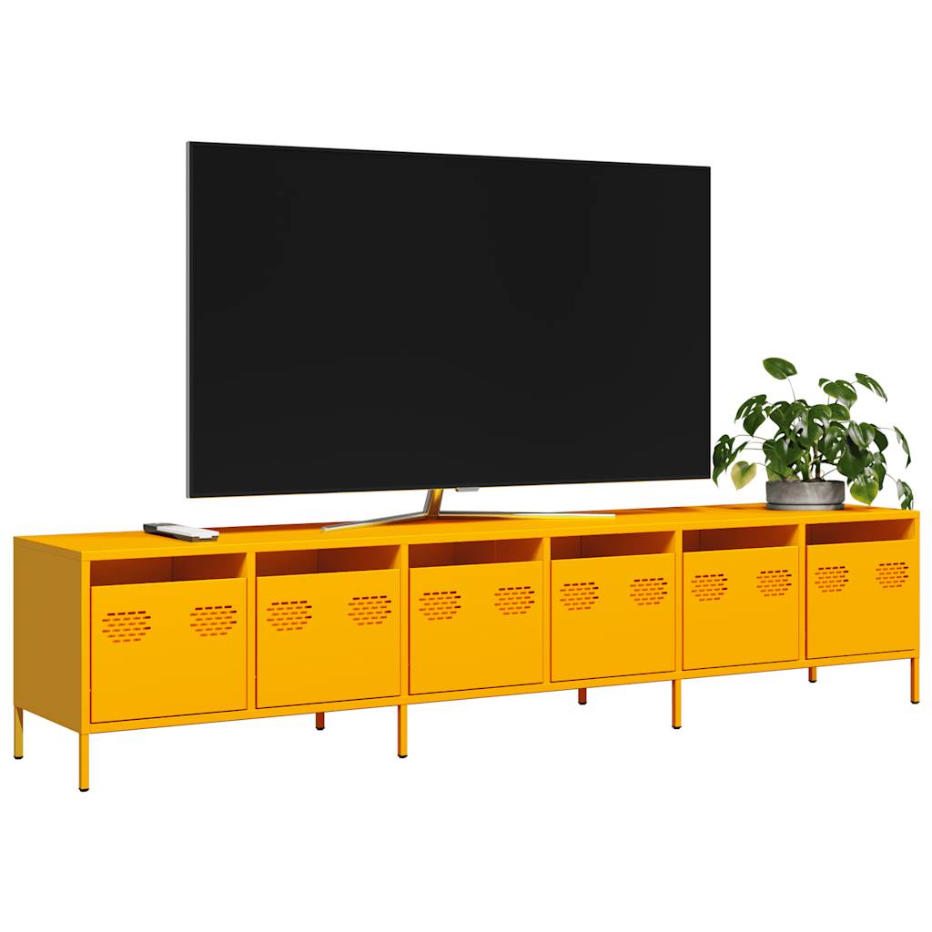 TV Cabinet Mustard Yellow 202x39x43.5 cm Cold-rolled Steel