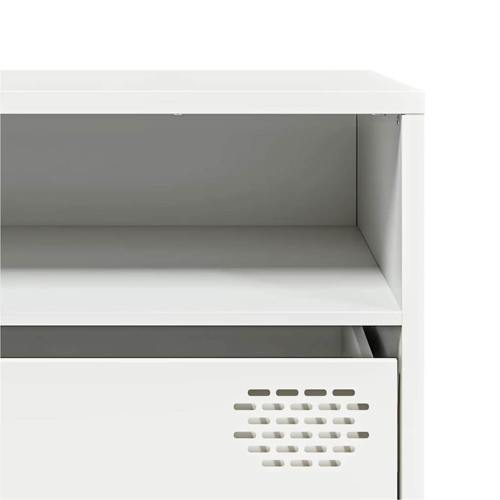 TV Cabinet White 202x39x43.5 cm Cold-rolled Steel
