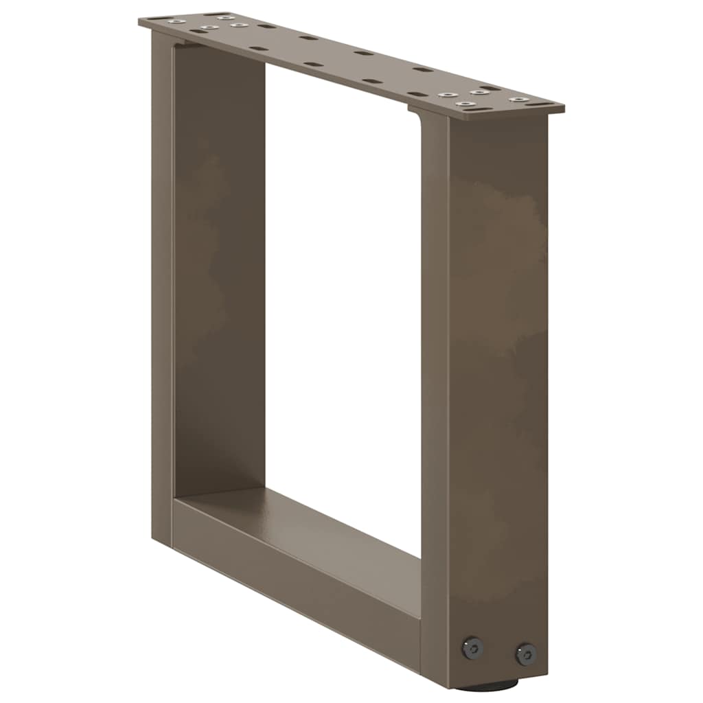 Natural Steel U-Shaped Coffee Table Legs, 2 Pcs, Adjustable 40x30 cm