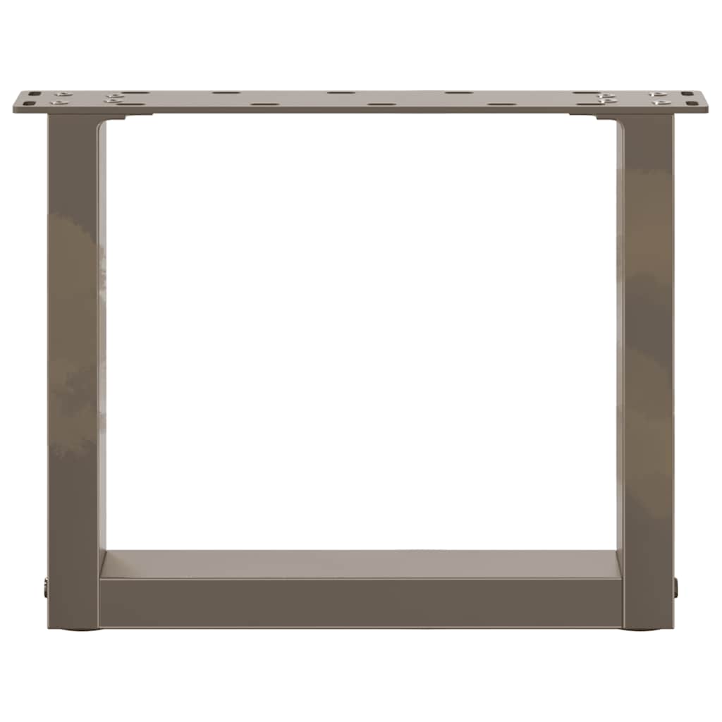 Natural Steel U-Shaped Coffee Table Legs, 2 Pcs, Adjustable 40x30 cm