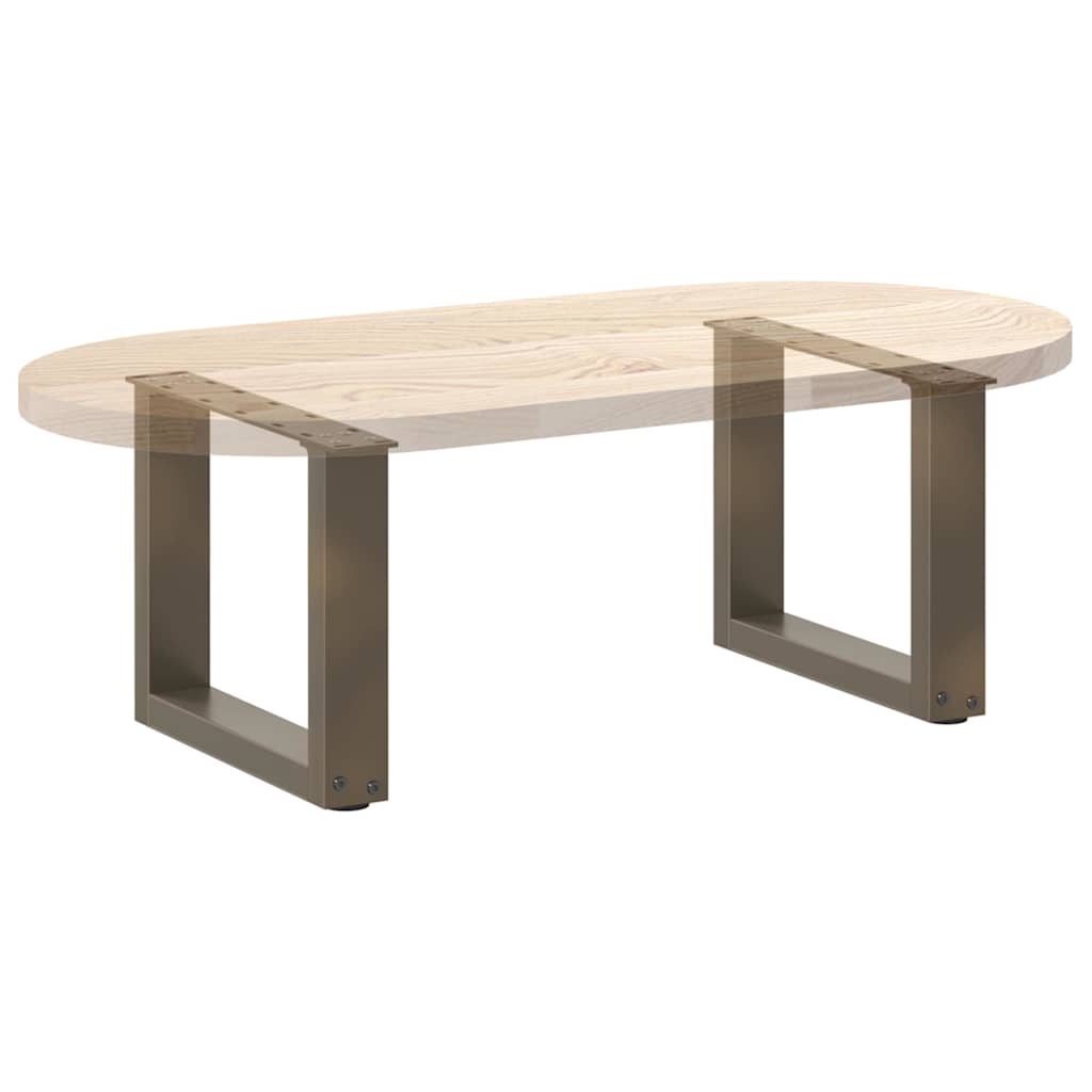 Natural Steel U-Shaped Coffee Table Legs, 2 Pcs, Adjustable 40x30 cm