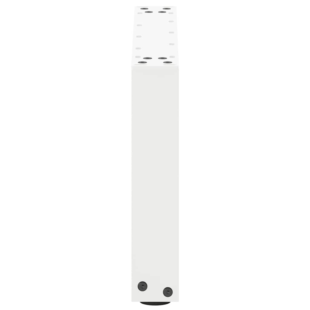 White Steel U-Shaped Coffee Table Legs, 2pcs, Adjustable 50x(30-31)cm