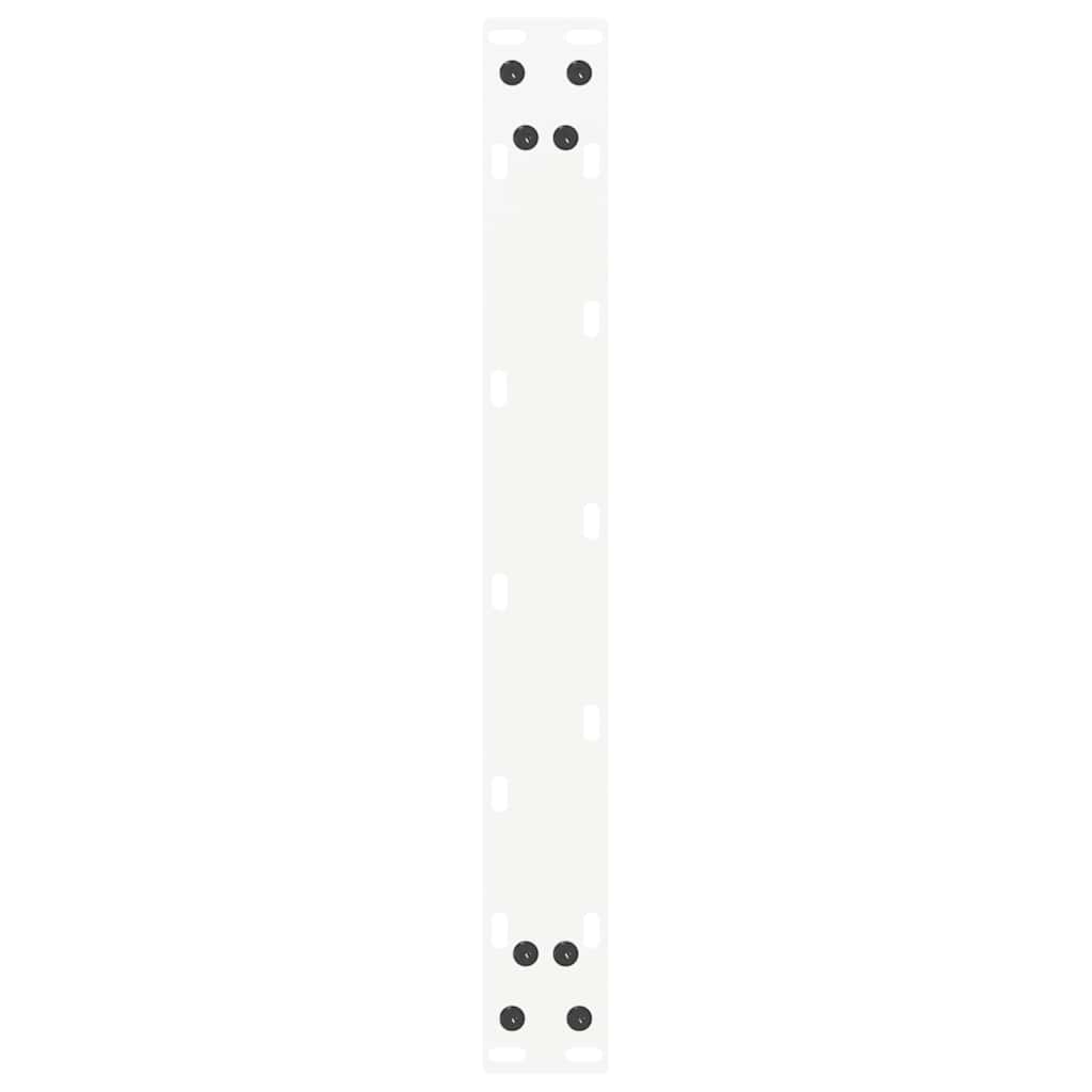 White Steel U-Shaped Coffee Table Legs, 2pcs, Adjustable 50x(30-31)cm