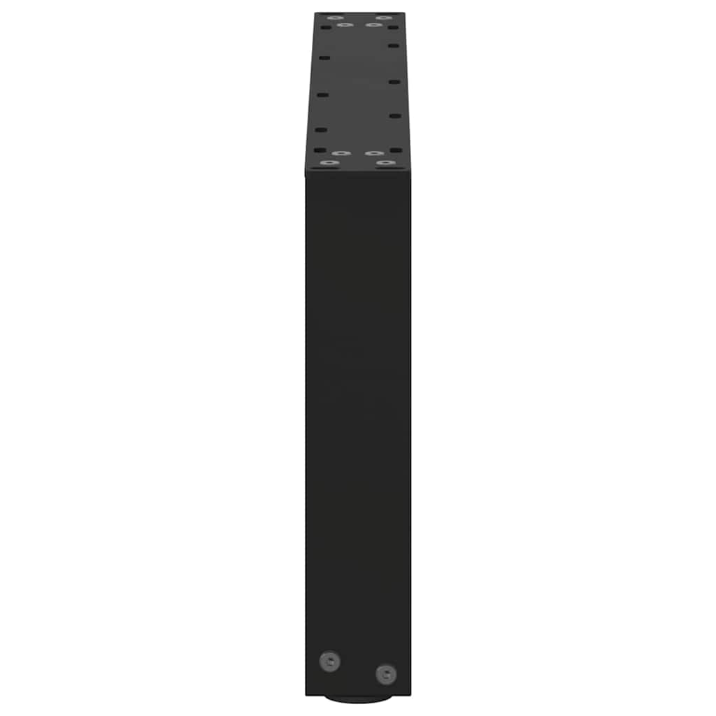 Black Steel U-Shaped Coffee Table Legs, 2 Pcs, 60x30-31cm