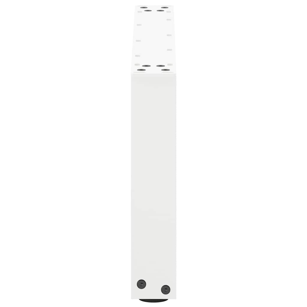 White U-Shaped Steel Coffee Table Legs, 2 pcs, 60x30-31 cm