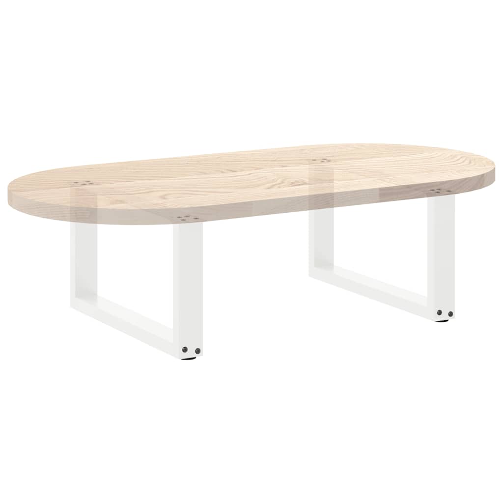 White U-Shaped Steel Coffee Table Legs, 2 pcs, 60x30-31 cm