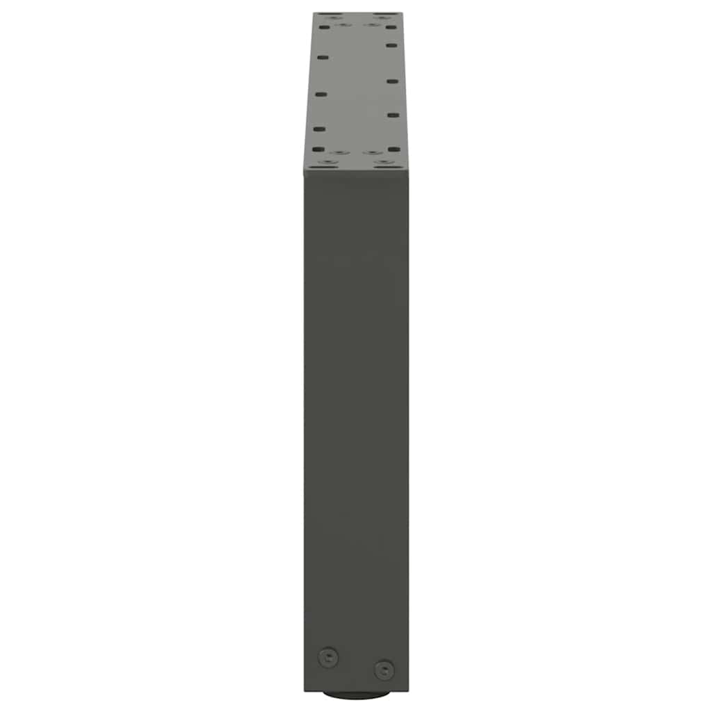 Anthracite U-Shaped Steel Coffee Table Legs 60x30-31cm, 2 Pcs