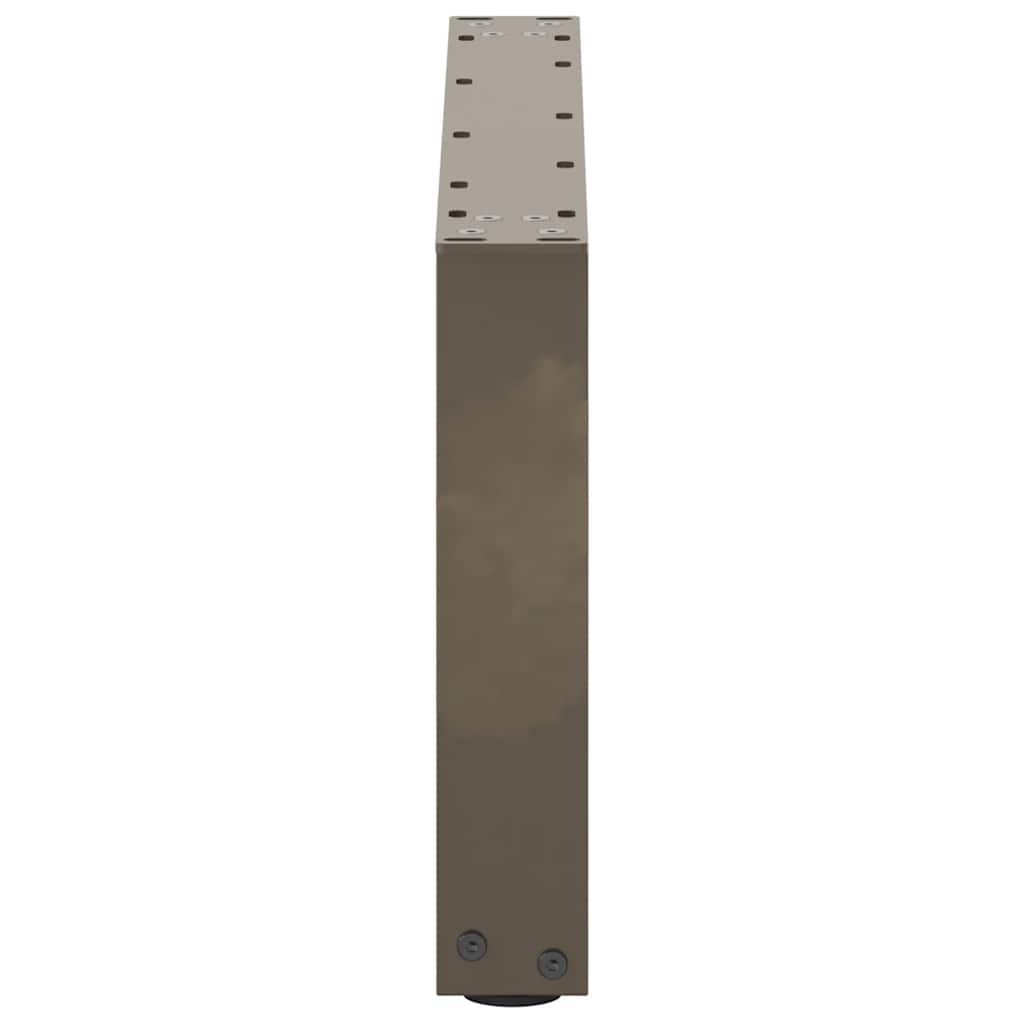 U-Shaped Natural Steel Coffee Table Legs, 2 Pcs, 60x(30-31) cm