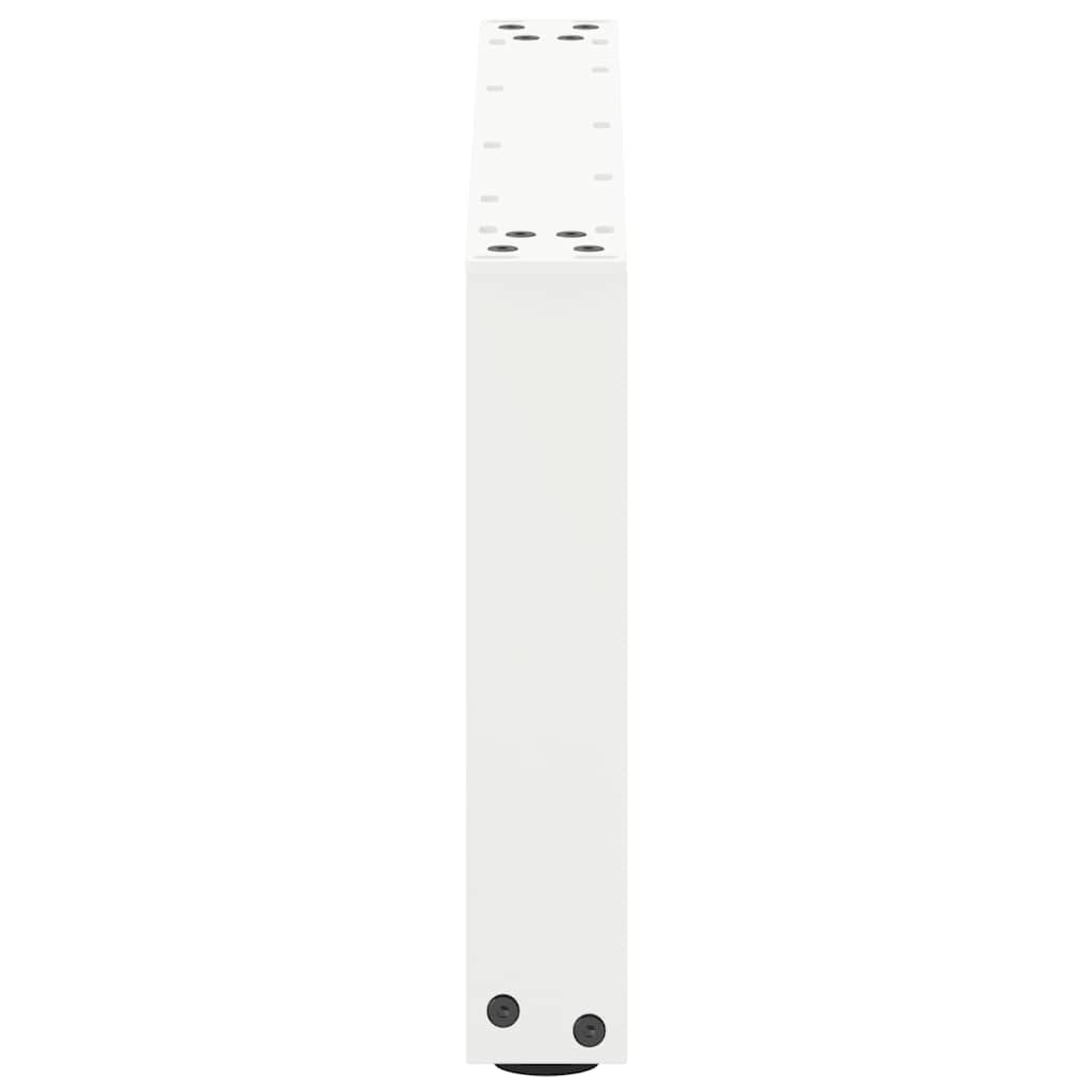 White Steel U-Shaped Coffee Table Legs, 2 pcs, 70x30-31 cm