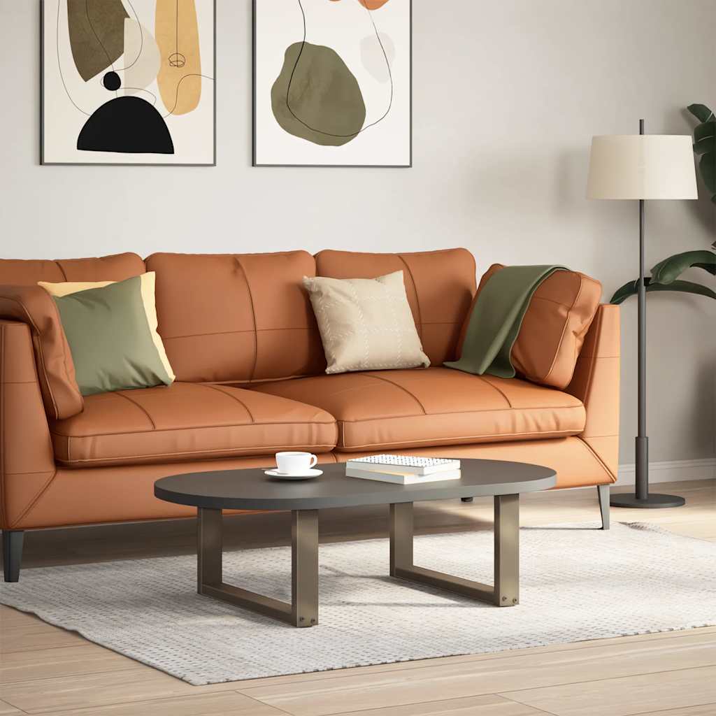 Natural Steel U-Shaped Coffee Table Legs, 2 pcs - 70x(30-31) cm