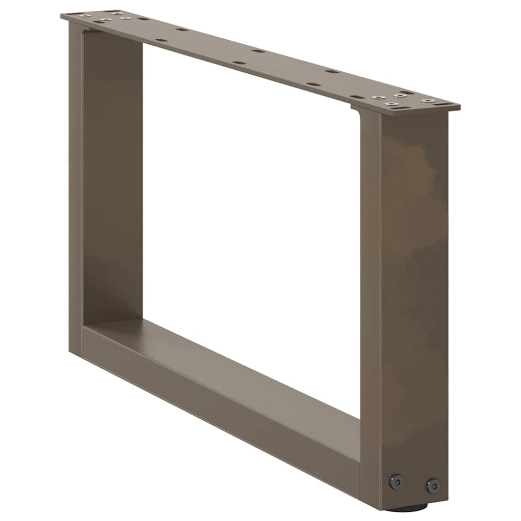 Natural Steel U-Shaped Coffee Table Legs, 2 pcs - 70x(30-31) cm