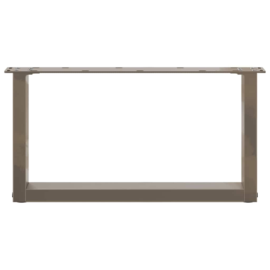 Natural Steel U-Shaped Coffee Table Legs, 2 pcs - 70x(30-31) cm