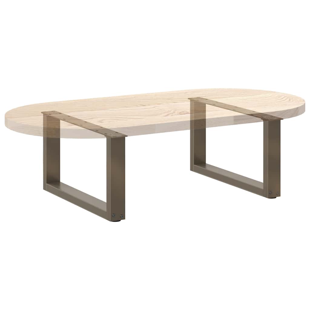Natural Steel U-Shaped Coffee Table Legs, 2 pcs - 70x(30-31) cm