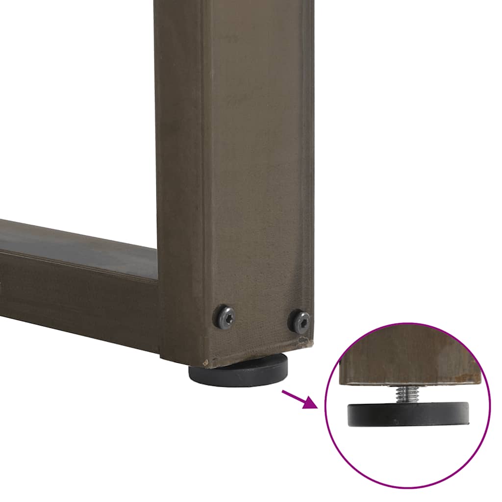 Natural Steel U-Shaped Coffee Table Legs 2 pcs, Adjustable 28x42-43 cm