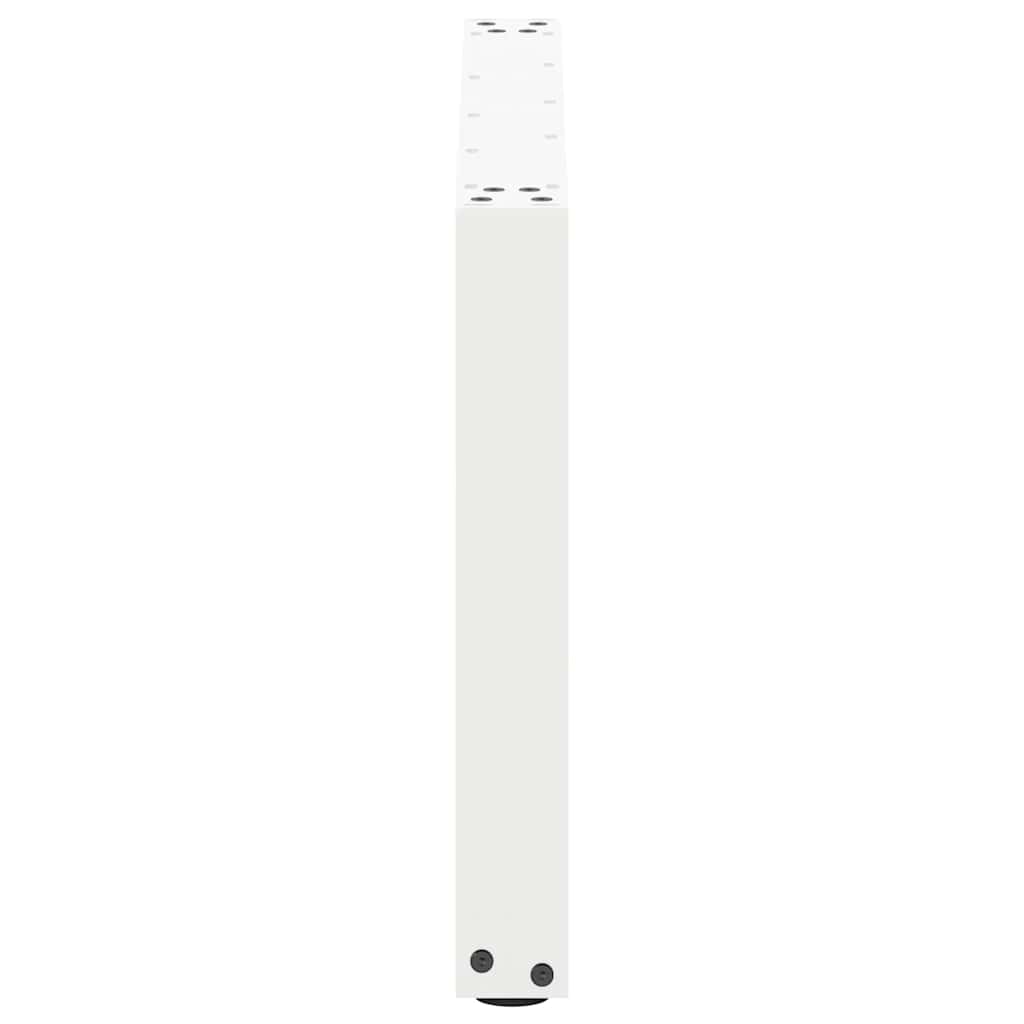 White U-Shaped Steel Coffee Table Legs, 2 Pack, 60x(42-43) cm