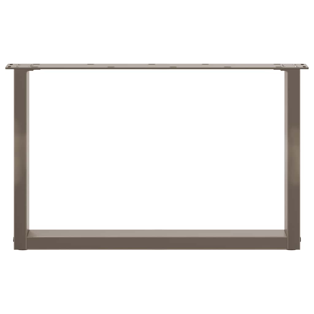 Natural Steel U-Shaped Coffee Table Legs, 2 Pcs, Adjustable 60 cm