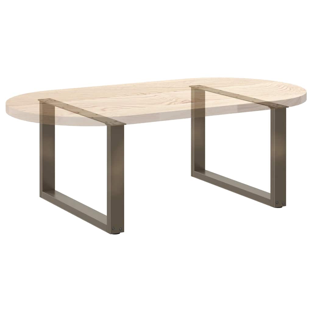 Natural Steel U-Shaped Coffee Table Legs, 2 Pcs, Adjustable 60 cm
