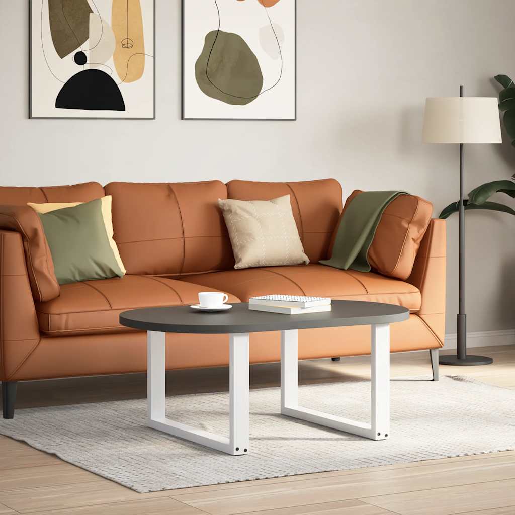 White U-Shaped Steel Coffee Table Legs, 2 Pcs, 70x(42-43) cm