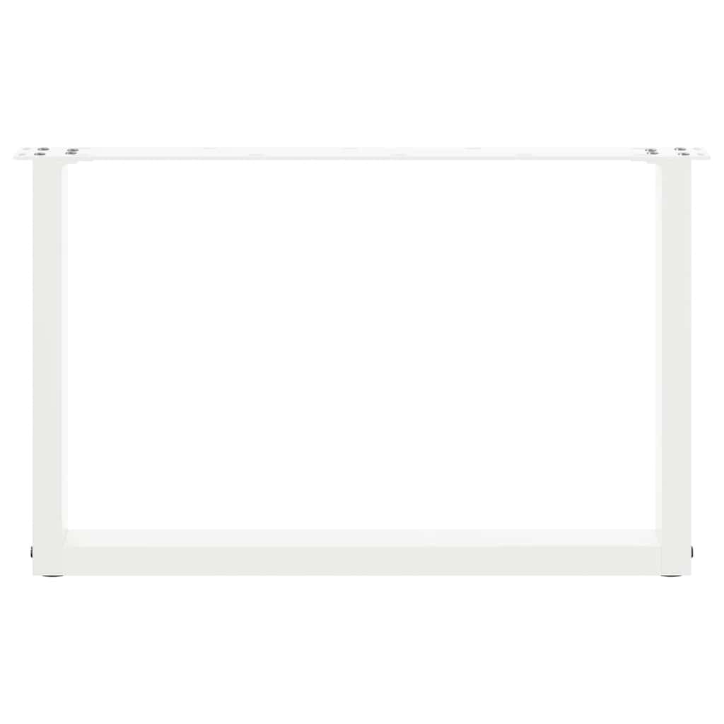 White U-Shaped Steel Coffee Table Legs, 2 Pcs, 70x(42-43) cm