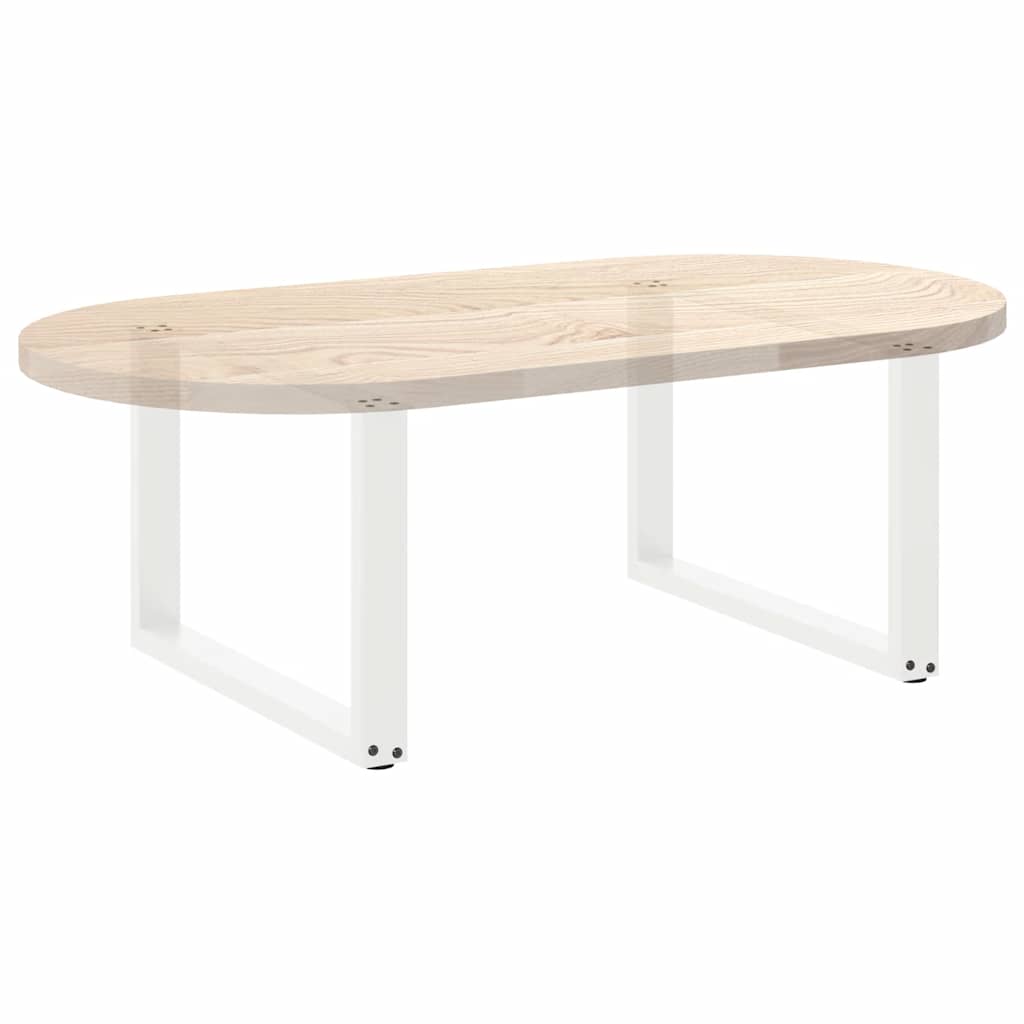 White U-Shaped Steel Coffee Table Legs, 2 Pcs, 70x(42-43) cm