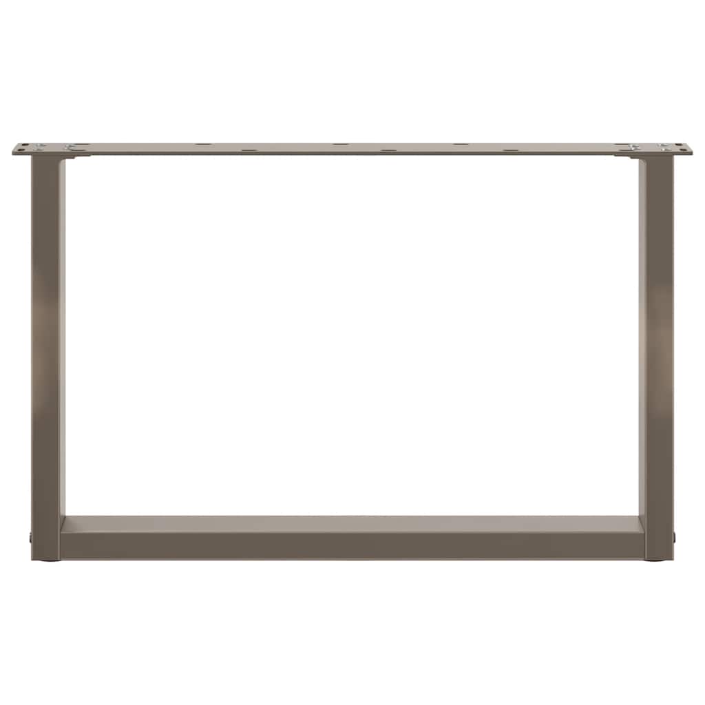Natural Steel U-Shaped Coffee Table Legs, 2 pcs, 70x42-43 cm