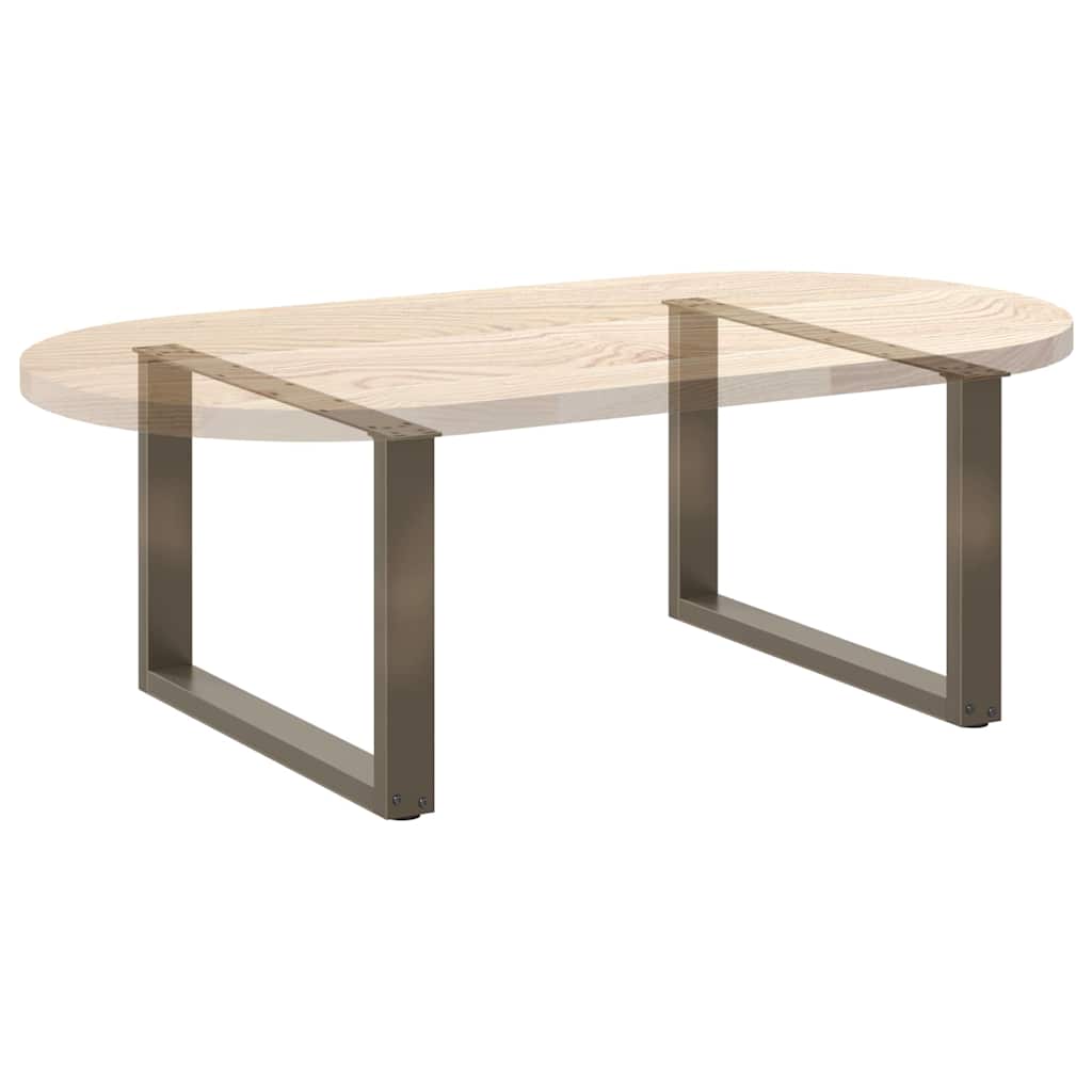 Natural Steel U-Shaped Coffee Table Legs, 2 pcs, 70x42-43 cm