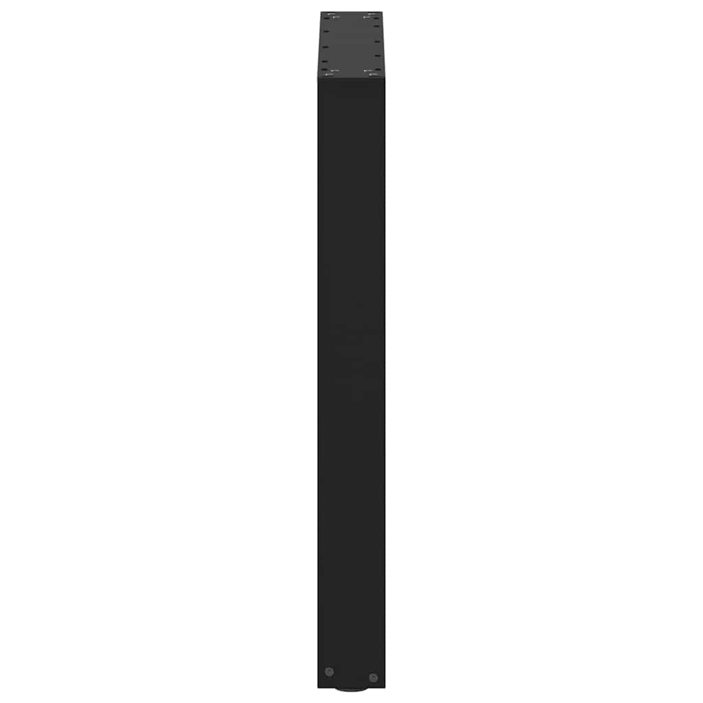 Black Steel U-Shaped Dining Table Legs, 2pcs, Adjustable 60x72-73cm