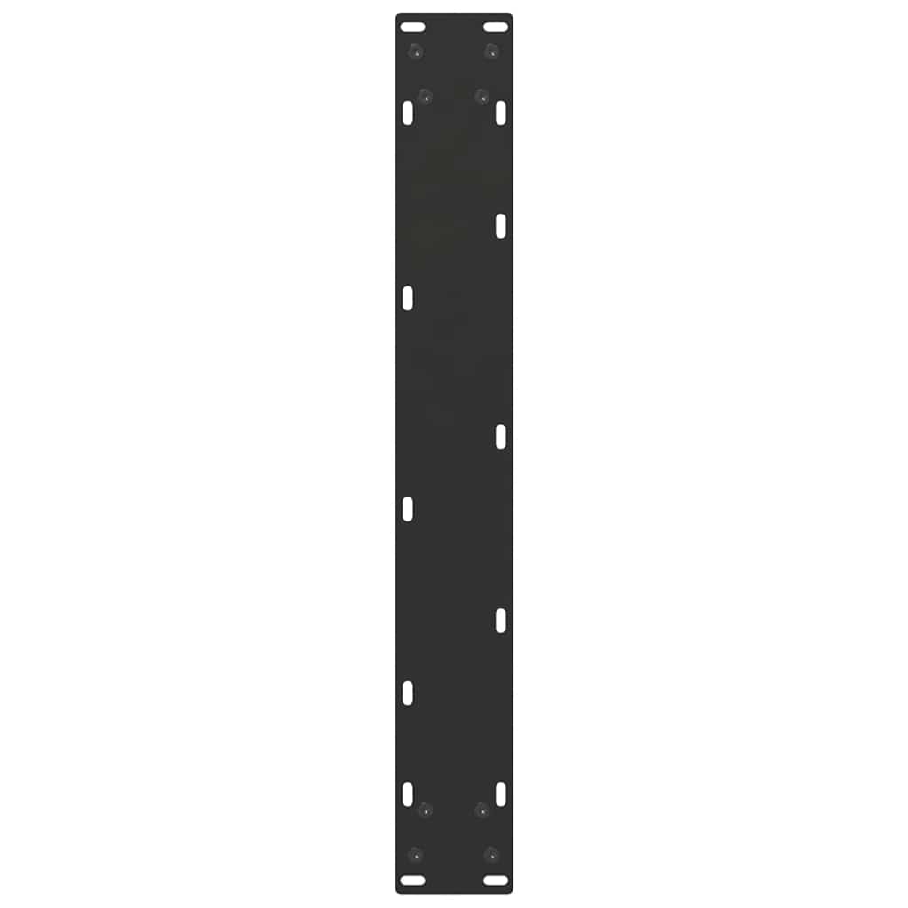 Black Steel U-Shaped Dining Table Legs, 2pcs, Adjustable 60x72-73cm