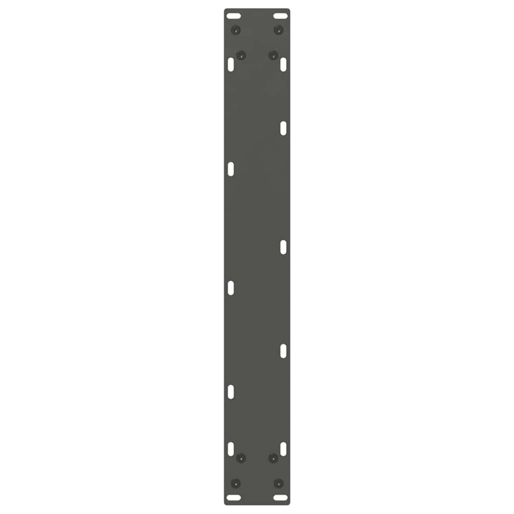 Anthracite Steel U-Shaped Dining Table Legs - 2pcs, Adjustable 60x72-73cm