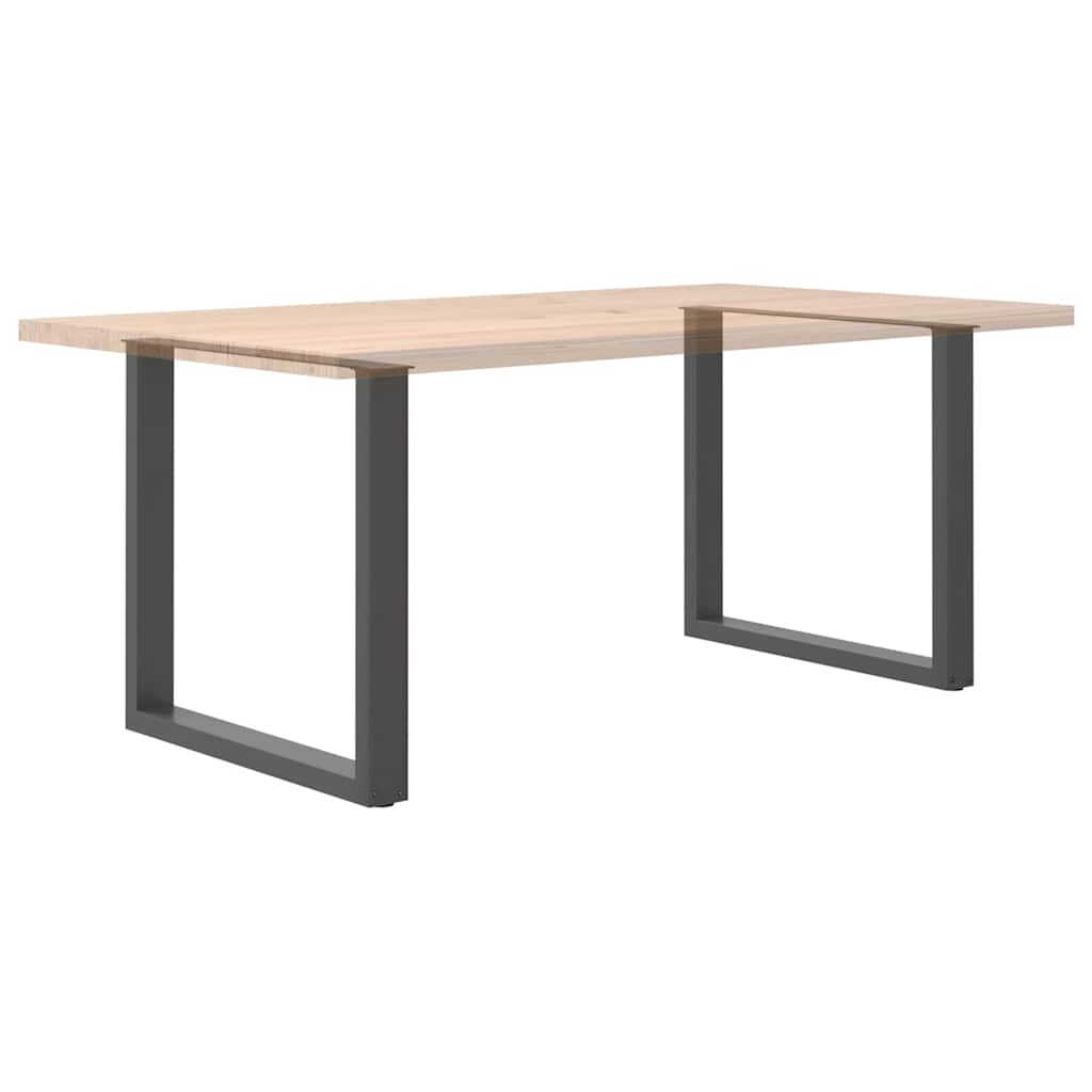 Anthracite Steel U-Shaped Dining Table Legs 2pcs 80x72-73cm