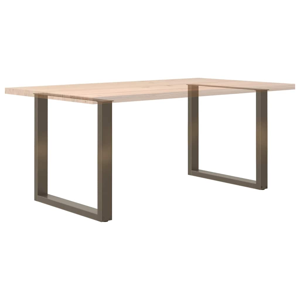 Natural Steel U-Shaped Dining Table Legs 2pcs, Adjustable 80x72-73cm