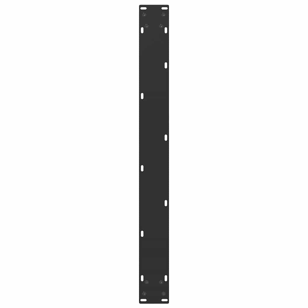 Black Steel U-Shaped Dining Table Legs, Adjustable Height, 2 Pcs