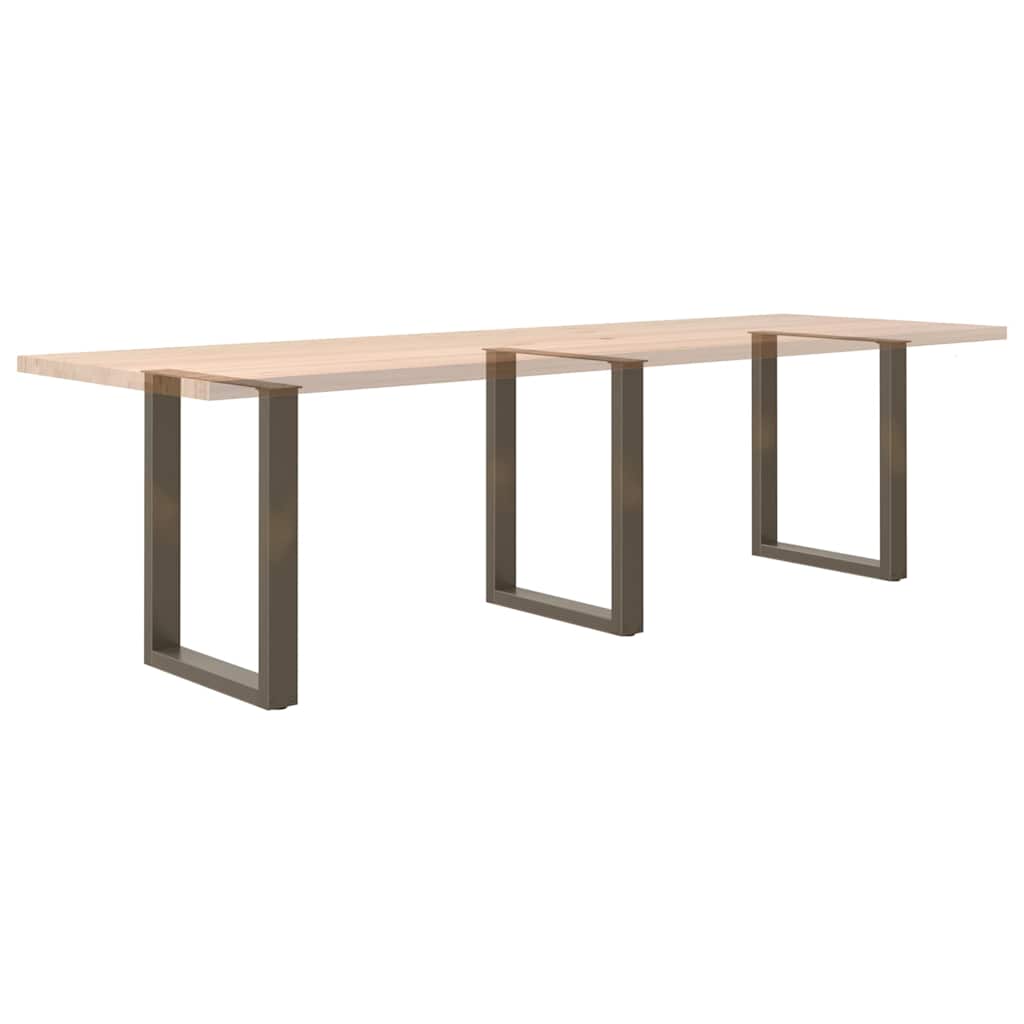 Natural Steel U-Shaped Dining Table Legs, 3pcs, Adjustable 70x72-73cm