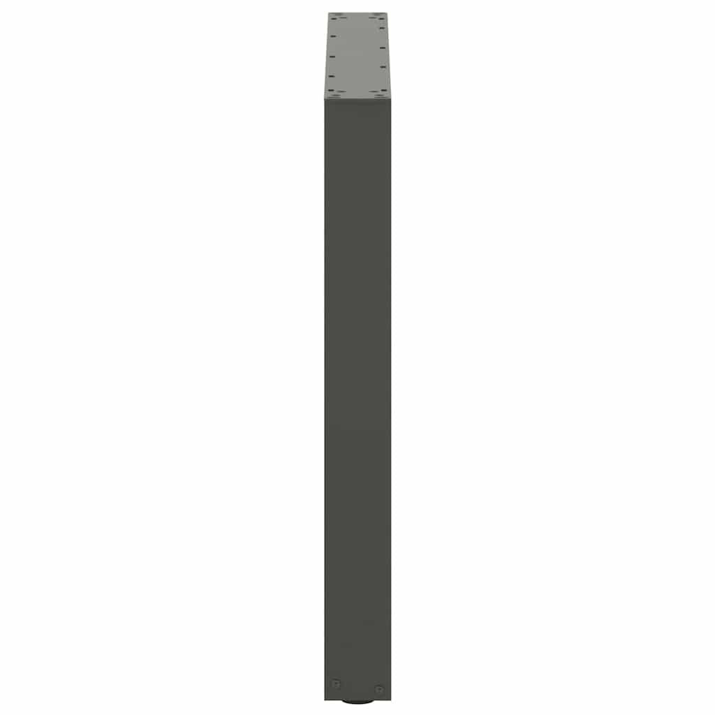 Anthracite U-Shaped Steel Dining Table Legs 3 pcs 80x(72-73) cm