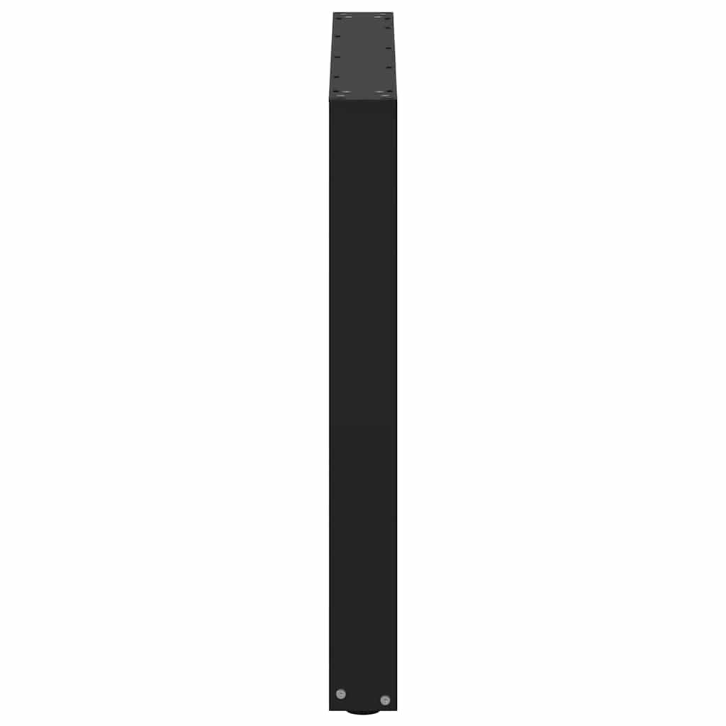 Black Steel U-Shaped Dining Table Legs, Adjustable 90x72-73 cm, 3 pcs