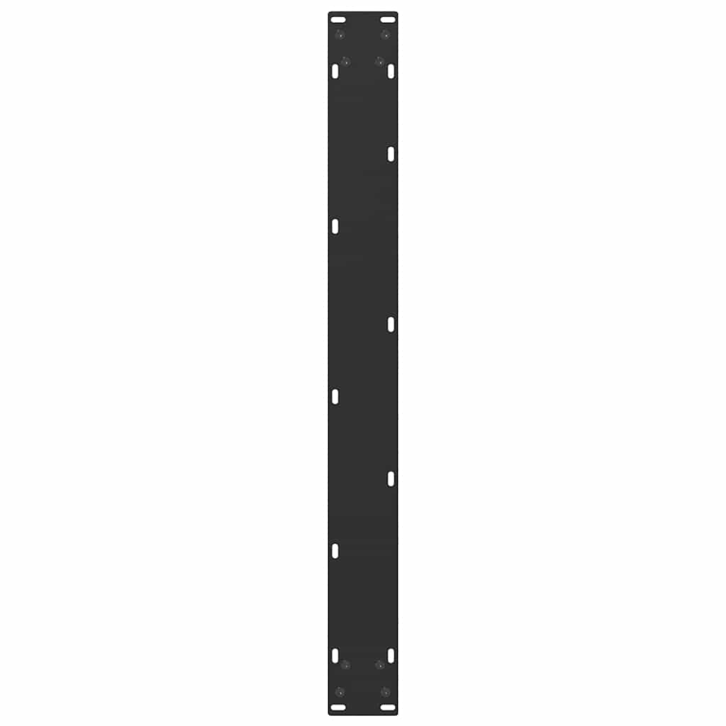 Black Steel U-Shaped Dining Table Legs, Adjustable 90x72-73 cm, 3 pcs