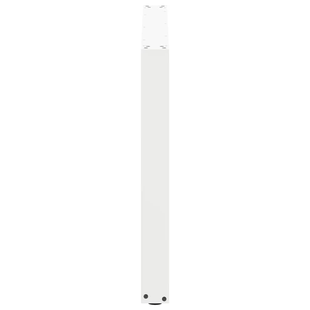 White Steel U-Shaped Dining Table Legs, 2 pcs, Adjustable 100 cm