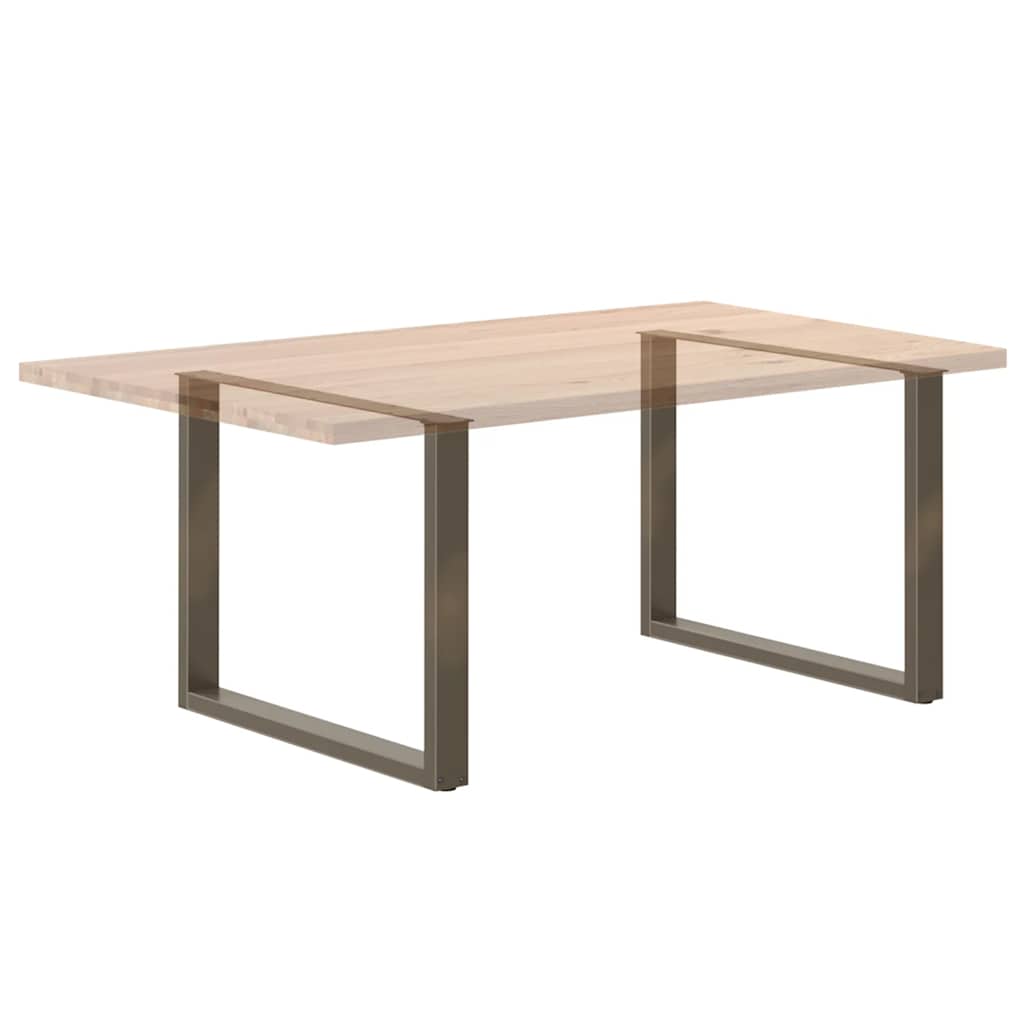 Natural Steel U-Shaped Dining Table Legs 3 pcs, Adjustable 100 cm