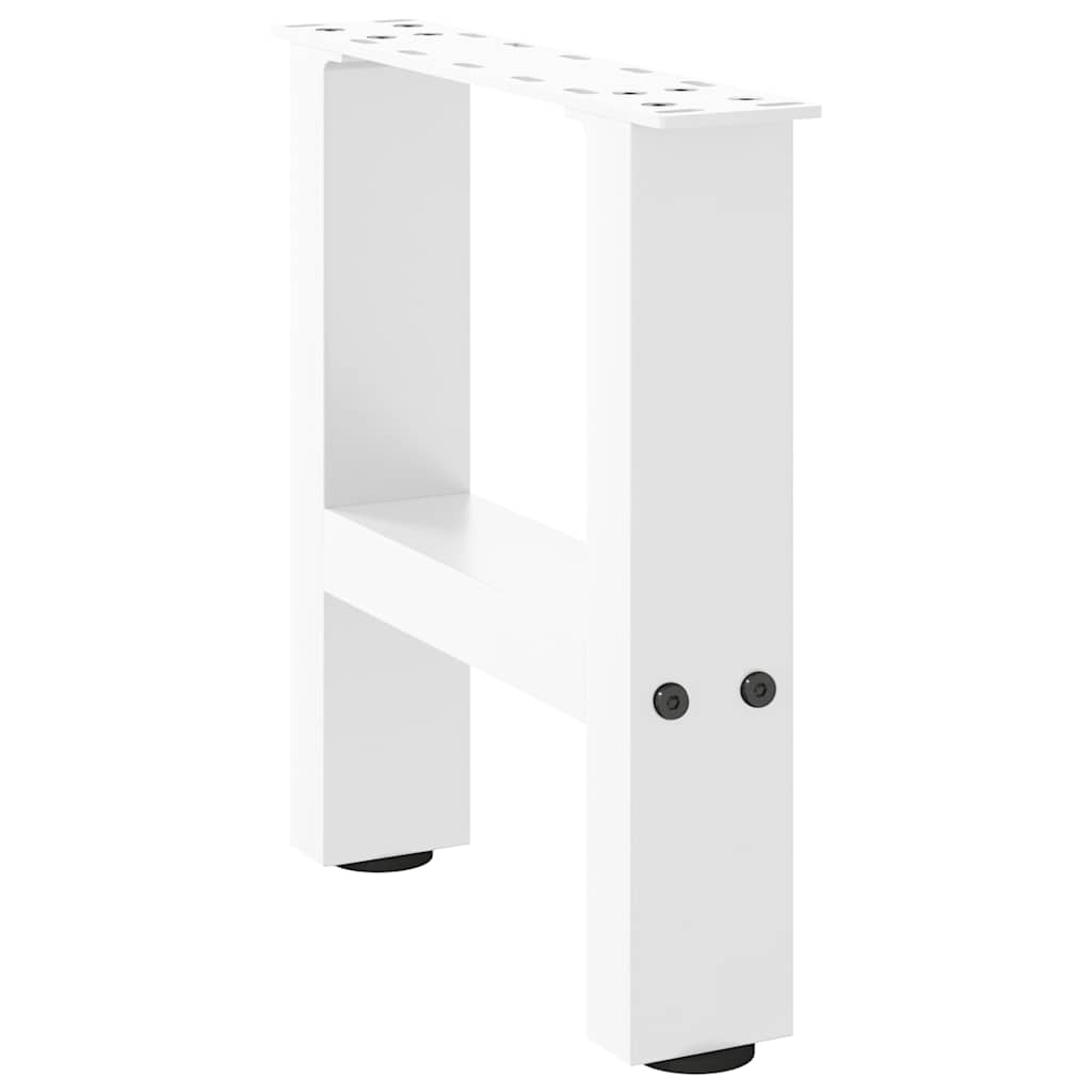 White Steel Coffee Table Legs 2 pcs, 30x(30-31) cm Durable Design