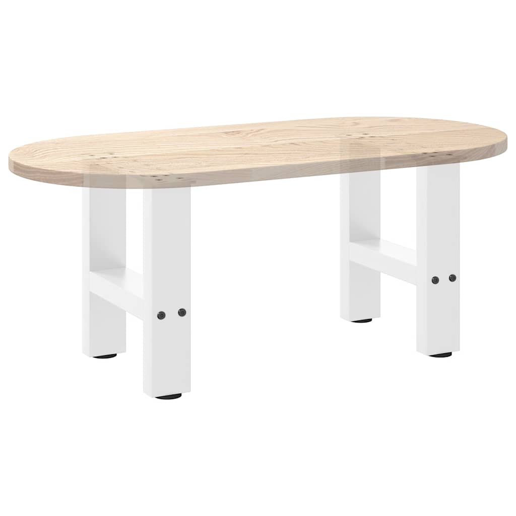 White Steel Coffee Table Legs 2 pcs, 30x(30-31) cm Durable Design