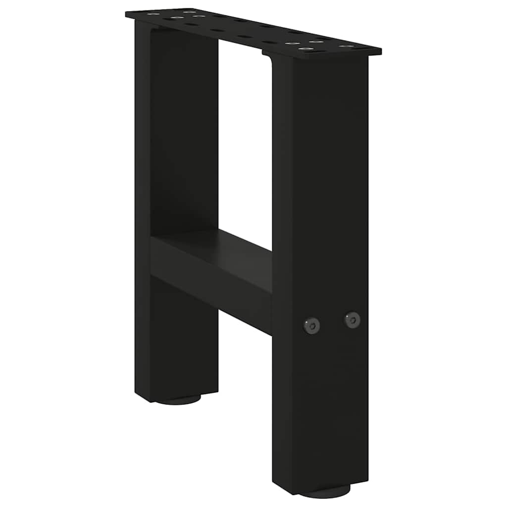Sleek Black Steel Coffee Table Legs 2 pcs 40x(30-31) cm