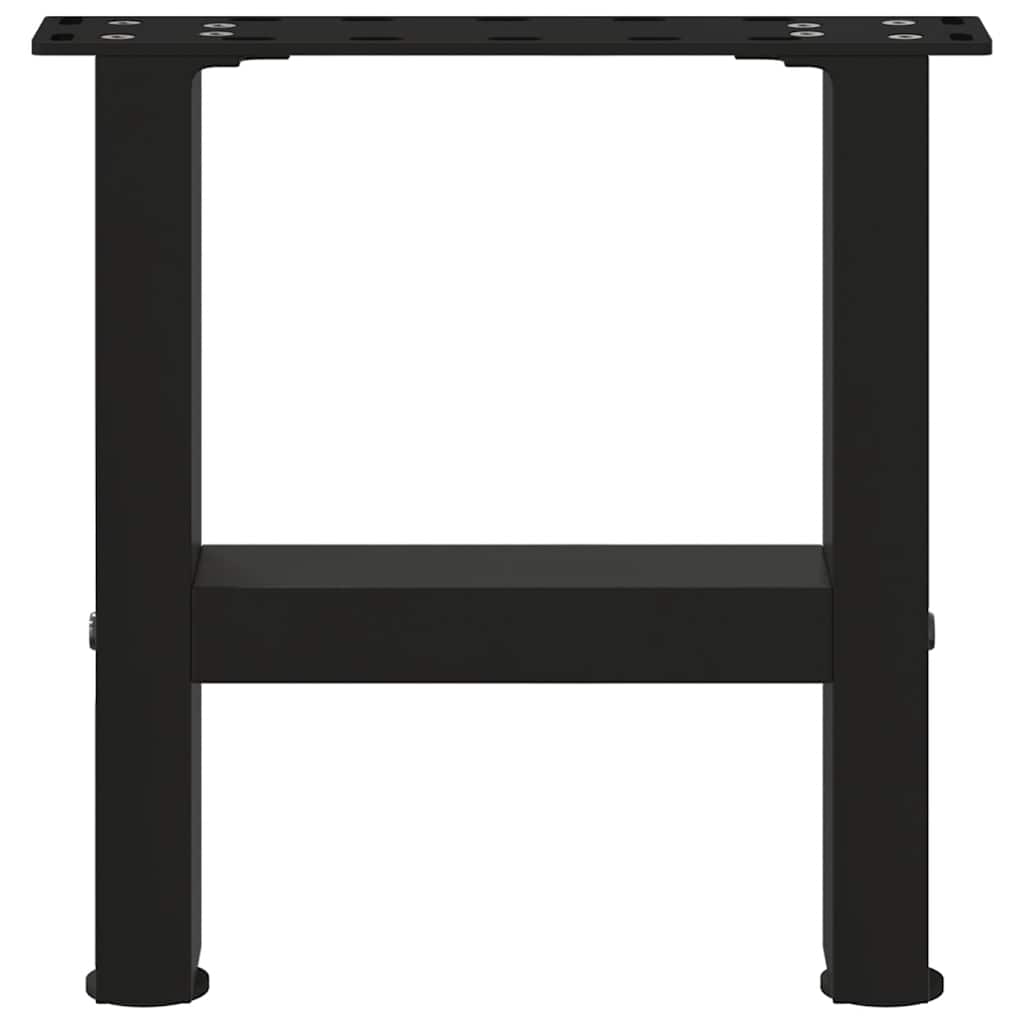 Sleek Black Steel Coffee Table Legs 2 pcs 40x(30-31) cm