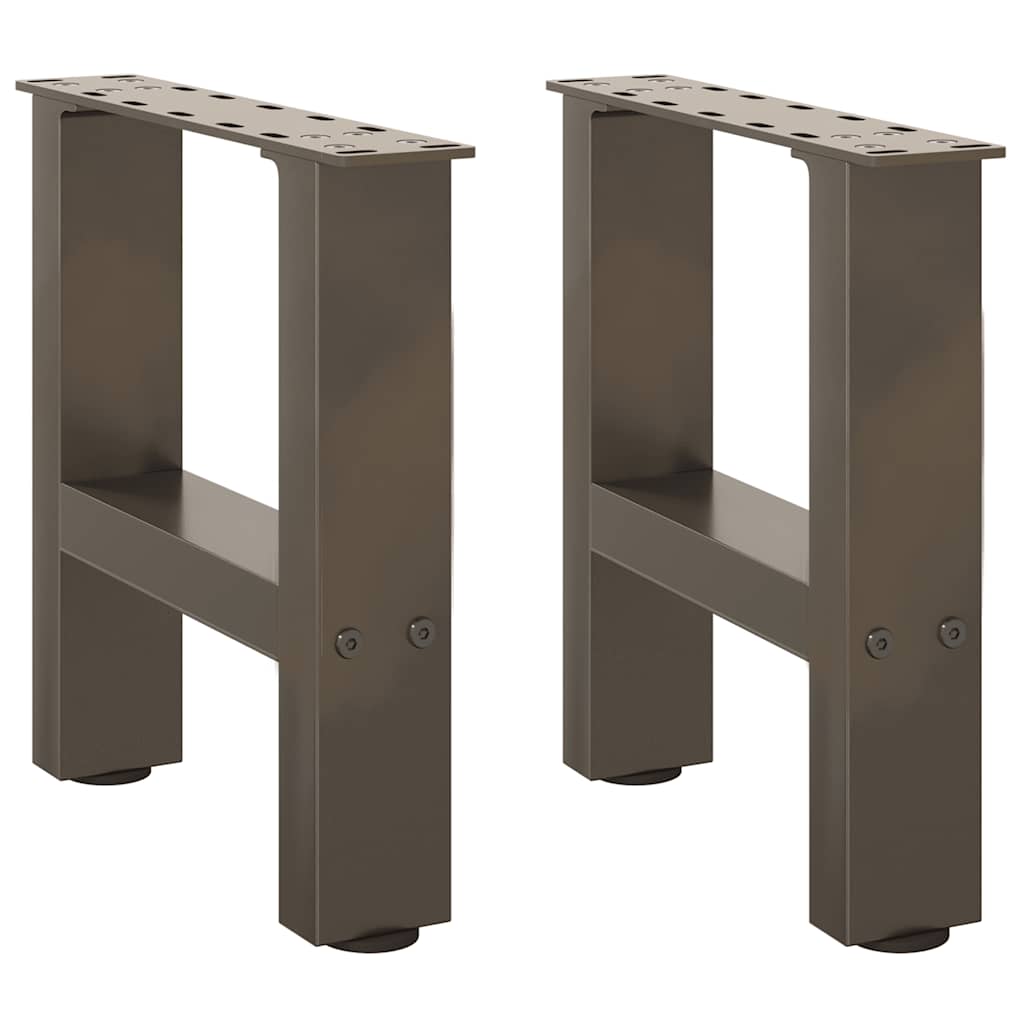 Natural Steel Coffee Table Legs - Set of 2, Adjustable Height 40cm