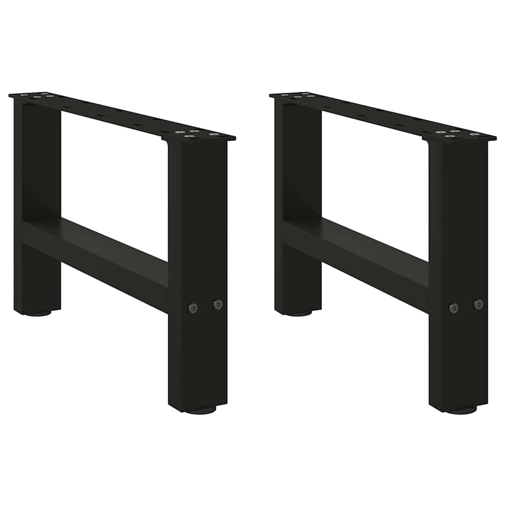 Black Steel Coffee Table Legs, 2 pcs, Adjustable 50x(30-31)cm