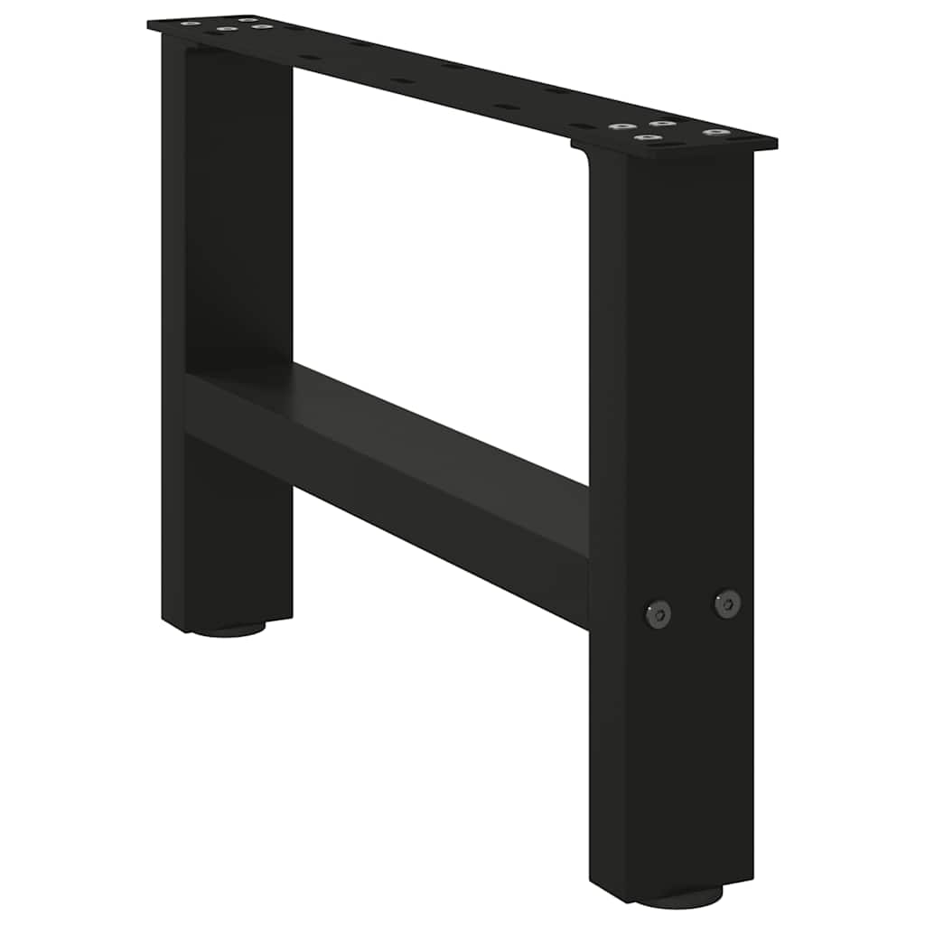 Black Steel Coffee Table Legs, 2 pcs, Adjustable 50x(30-31)cm