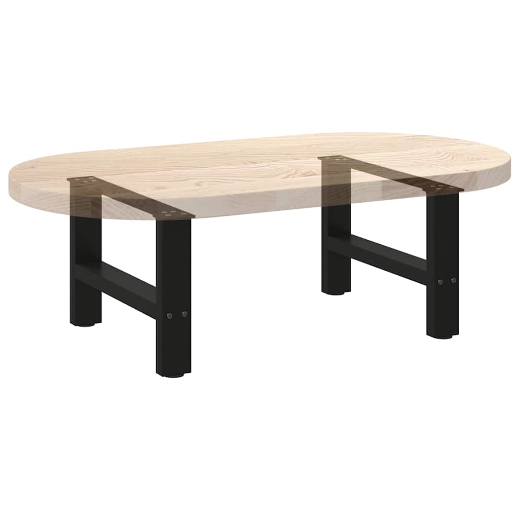 Black Steel Coffee Table Legs, 2 pcs, Adjustable 50x(30-31)cm