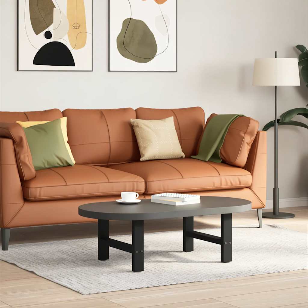 Black Steel Coffee Table Legs, 2 pcs, Adjustable 50x(30-31)cm