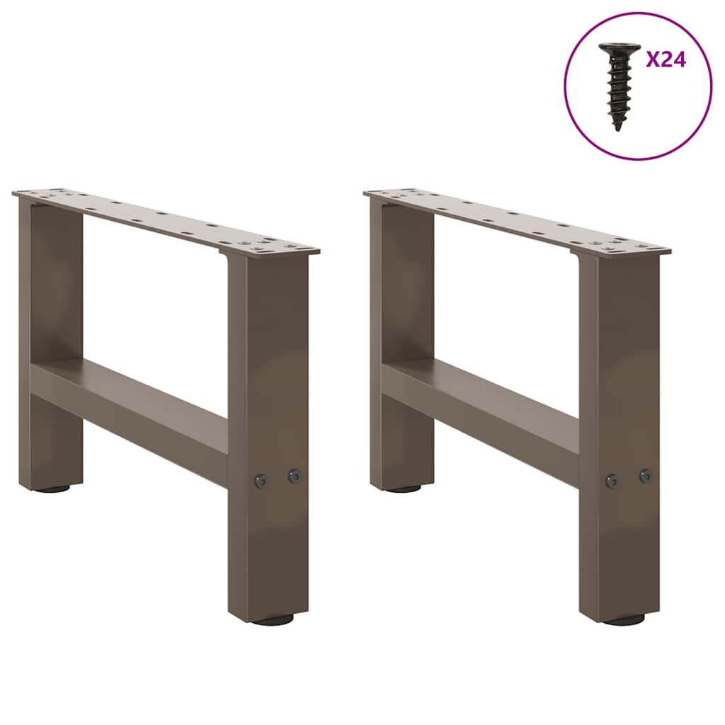 Natural Steel Coffee Table Legs, 2pcs, Adjustable 50x(30-31) cm