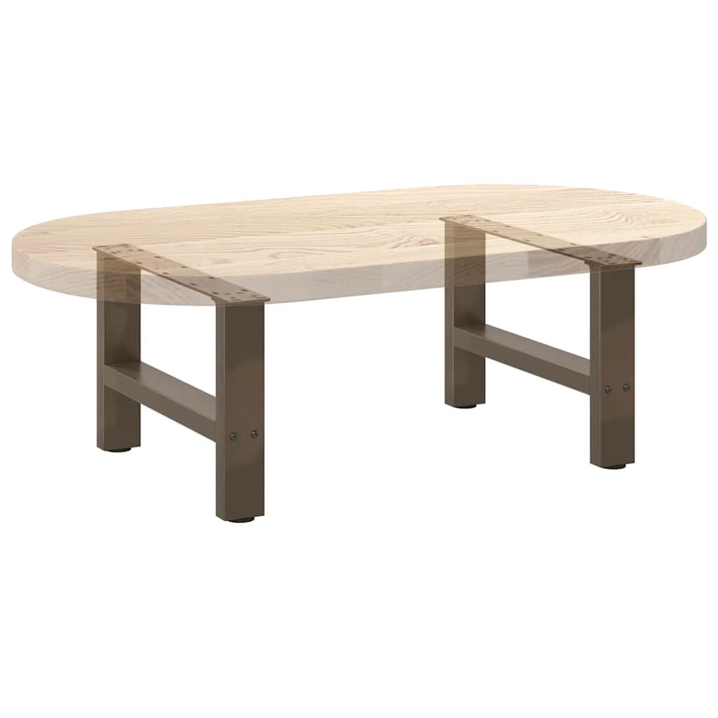 Natural Steel Coffee Table Legs, 2pcs, Adjustable 50x(30-31) cm