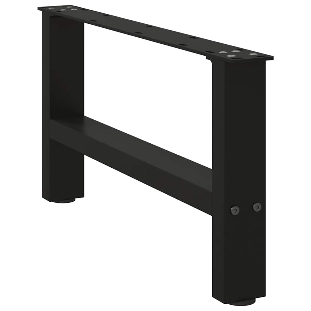 Black Steel Coffee Table Legs 2pcs, 70x(30-31)cm Sturdy Design